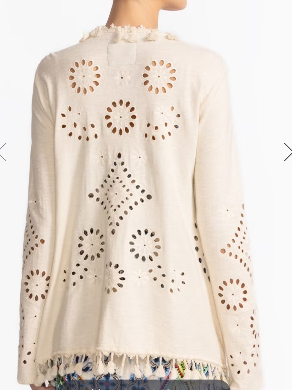 Johnny Was Ivory Quette Sweater NWT - Picture 4 of 8